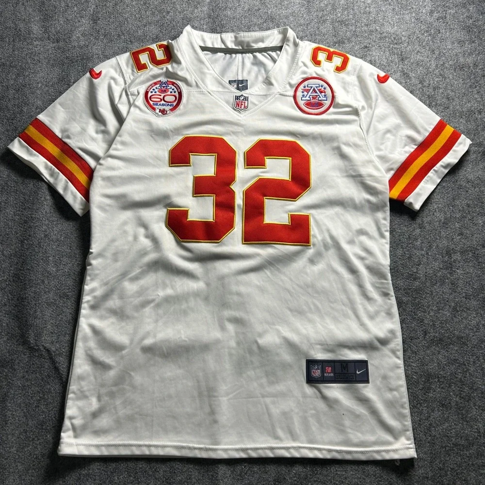 Nike NFL Kansas City Chiefs Tyrann Mathieu 32 Jersey White Size Medium Retro 90s